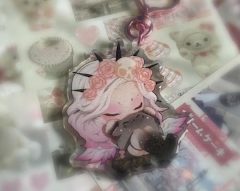 DBD Sweet Dreamers Angel Keychain | Kawaii Dead By Daylight Keychain | Angel Glitter Epoxy Charm