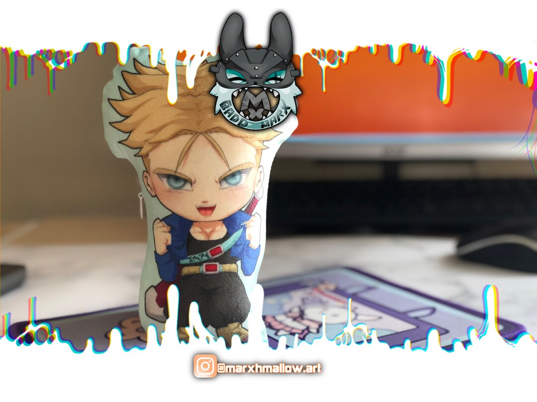 Dragon Ball Z Super Saiyan Future Trunks Plush Pillow Kawaii Etsy