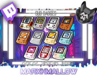 Retro Gamepad Sub Badges for Twitch and Discord
