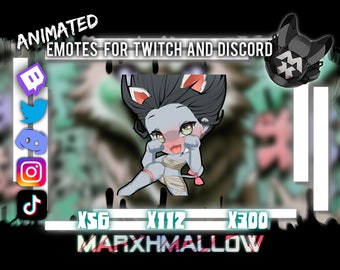 Blushy Kitty Spirit Animated Emote | Kawaii DBD Twitch, Discord
