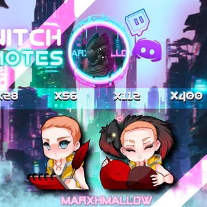 Dead By Daylight :Taurie Cain emotes for Twitch and Discord| Goth girl Cultist Kawaii Twitch emotes