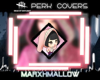 Dead By Daylight Perk Cover Stream Overlay | Anti-Stream Snipe Twitch Perk Cover| Pink Bunny Feng Min DBD Perk Covers