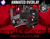 Kawaii Chill Lo-fi Ghosty Red Room Doll House Isometric Bedroom animated Overlay | Dead By Daylight
