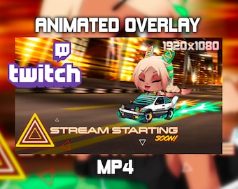 Kawaii Cyberpunk Girl Toyota Corolla 86 Twitch Overlay (Animated MP4)