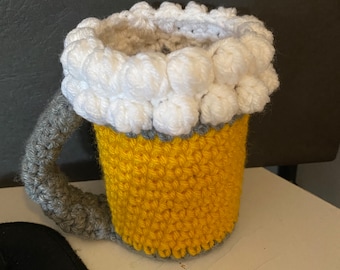 Beer cozy crochet pattern - can cozy pattern - beer mug crochet pattern - crochet cozy digital download - crochet beer mug cozy - Beer Mug