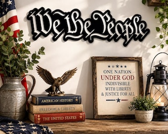 Plaque en métal We The People