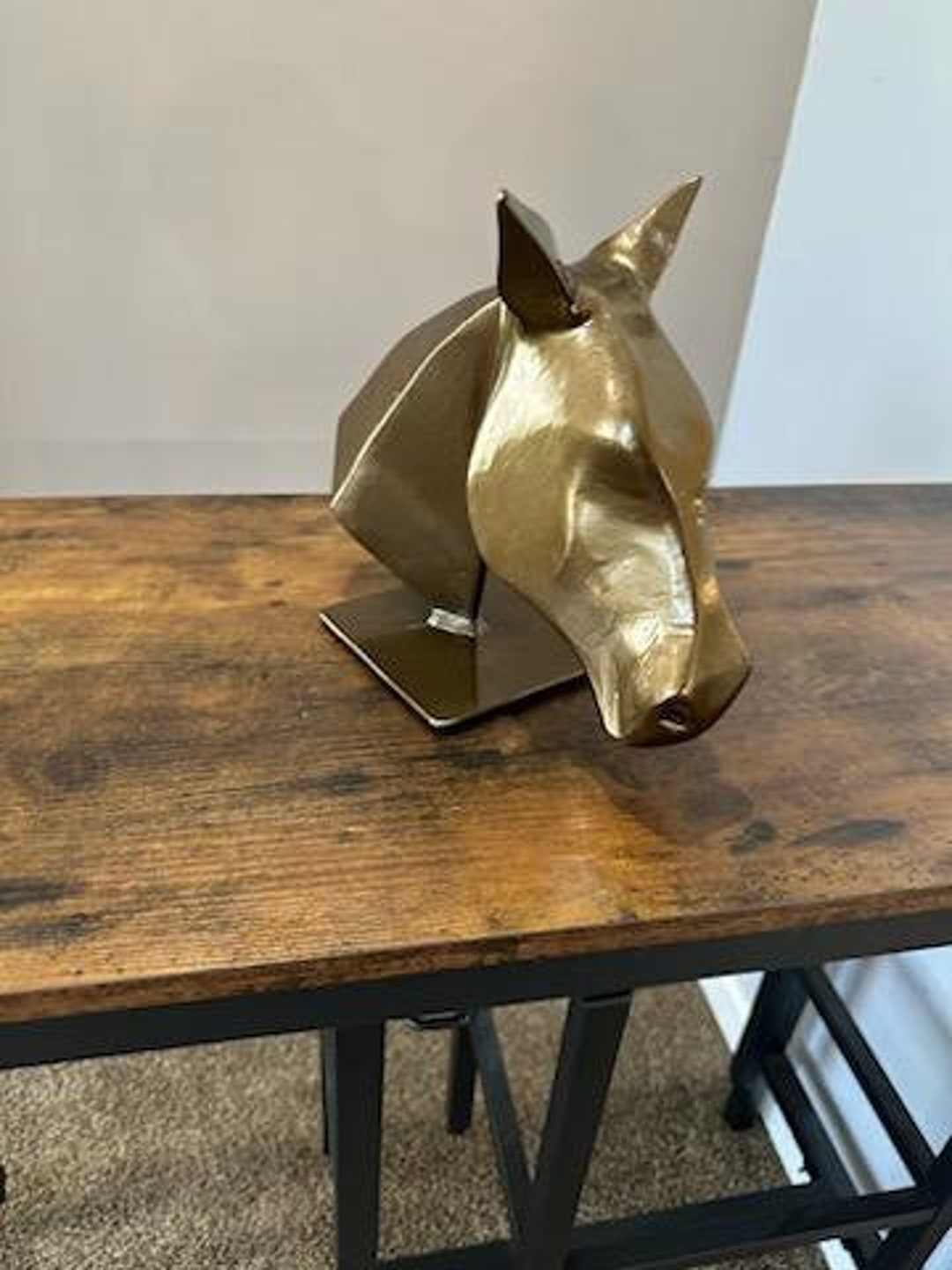 Horse Head Sculpture Steel Horse Head Statue Etsy