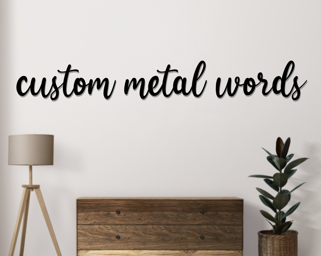 Handwritten Custom Words | Write Your Own Sign | Personalized Metal ...
