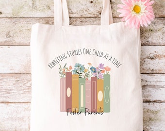 Foster Mom Tote Bag, Foster Mom Library Bag, Foster Mothers Day Gift, Foster Care Gift, Gift for Foster Parent, Foster Mom Mothers Day Gift