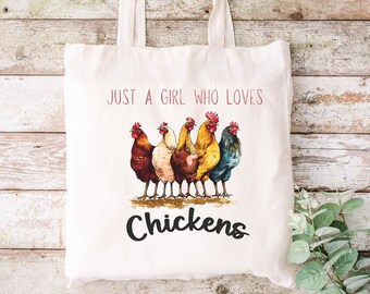 Funny Chicken Tote Bag, Chicken Gift, Gift for Chicken Lover, Animal Lover Bag, Chicken Bag, Crazy Chicken Lady, Country Girl,Funny Tote Bag