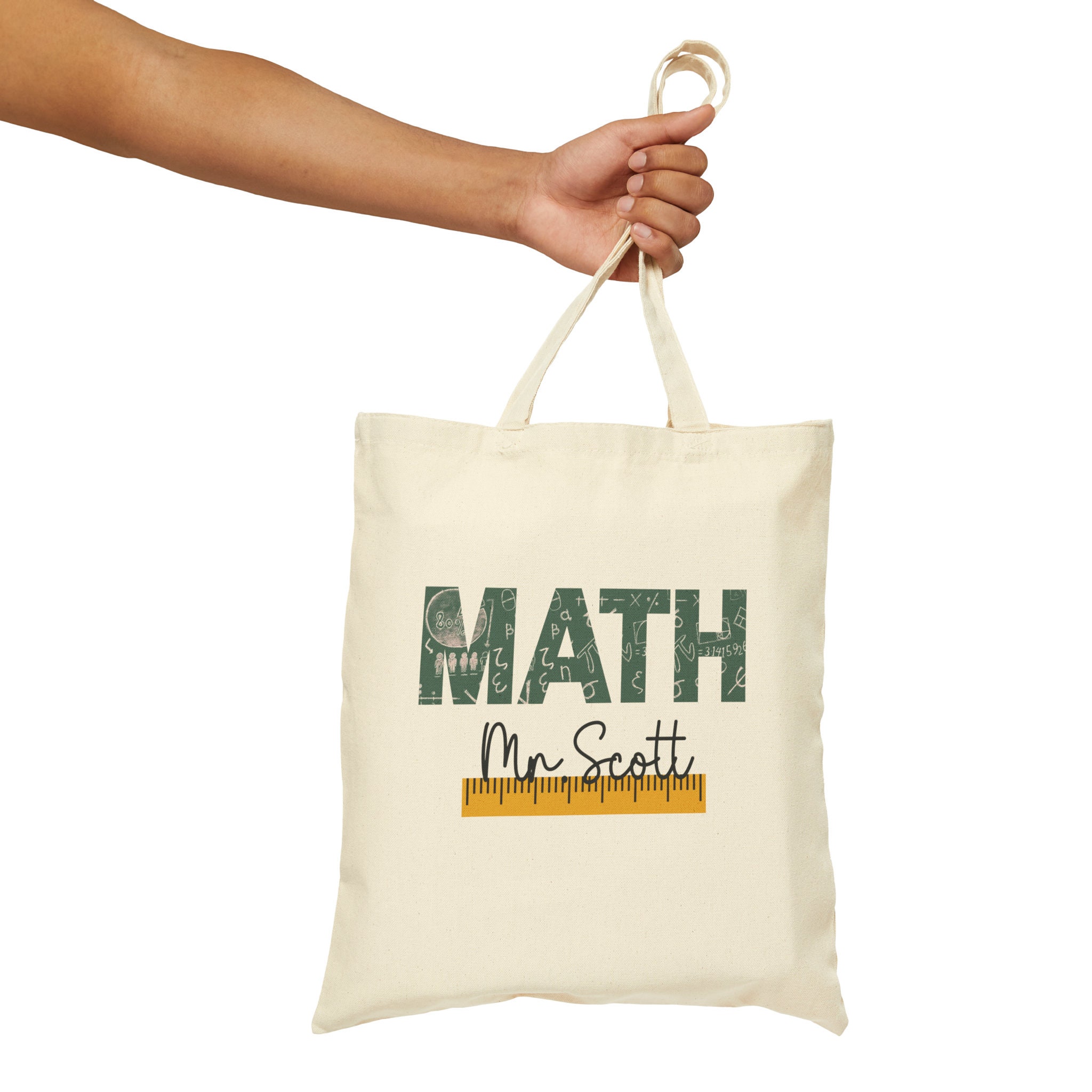 Personalized Math Teacher Tote Bag, Custom Math Teacher Gift, Funny ...