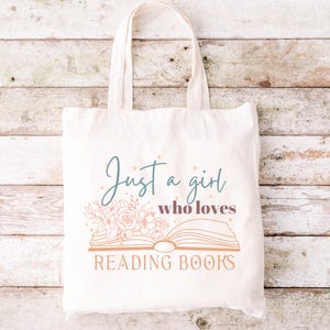 Book Lovers Tote, Gift for Book Lover, Gift For Bookworms, Gift For Teachers, Readers&#39; Tote, Library Tote, Reading Tote Bag, Bookish Tote