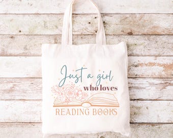Book Lovers Tote, Gift for Book Lover, Gift For Bookworms, Gift For Teachers, Readers' Tote, Library Tote, Reading Tote Bag, Bookish Tote