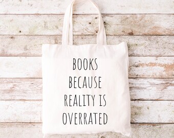 Book Lovers Tote, Gift for Book Lover, Gift For Bookworms, Gift For Teachers, Readers' Tote, Library Tote, Reading Tote Bag, Bookish Tote