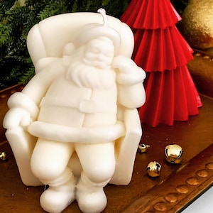 Santa Resting Candle | Santa Claus | Holiday Candle Decor | Christmas Candle