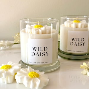 Madeliefjeskaars | Woondecoratiekaars | Bloemenkaars | Cadeau kaars