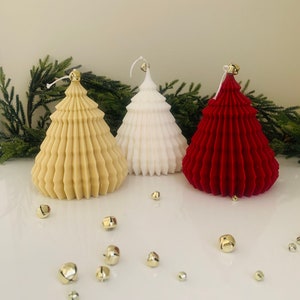 Origami Weihnachtsbaumkerze: Unbeduftetes Weihnachtsdekor