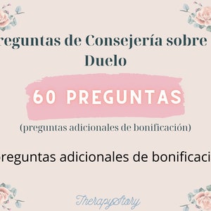 Preguntas de Consejería sobre el Duelo| Grief Counseling Questions (Spanish)| PDF| Intervención en el duelo| terapia narrativa