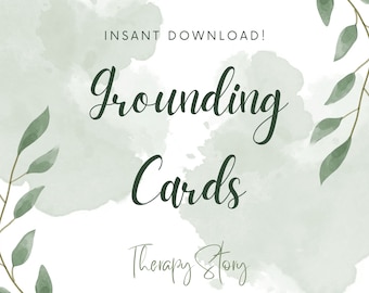 Grounding Cards | Emotional Regulation | Eco Therapy | Grounding Activities| Anxiety Relief| Mindfullness| PDF| Digital Print
