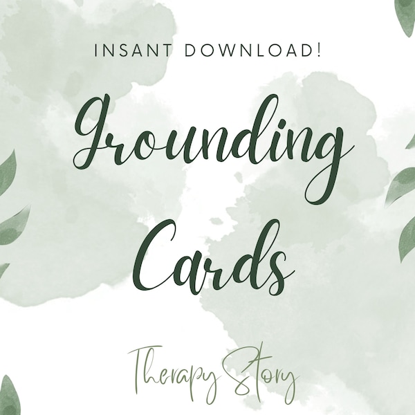 Grounding Cards | Emotional Regulation | Eco Therapy | Grounding Activities| Anxiety Relief| Mindfullness| PDF| Digital Print
