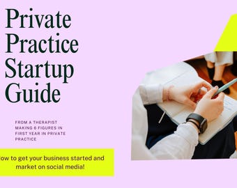 Private Practice Startup & Social Media Marketing Guide | PDF download