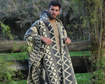 Ponchos For Men, Andean Poncho, Ecuador Poncho, Man Poncho, Fathers Day Gifts.