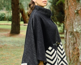 Cloak Poncho Made In Ecuador, Andean Cape