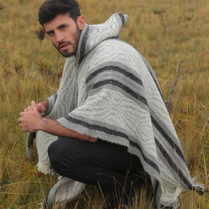 Uptown poncho 100% wool ponchos hand made in Ecuador image 6