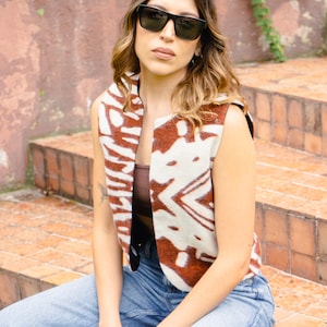 Cropped Vest Cow Print, 90s Fashion, Spring Summer Vest