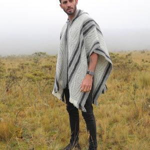 Uptown poncho 100% wool ponchos hand made in Ecuador image 7