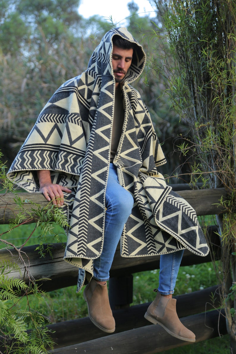 Ponchos For Men, Andean Poncho, Ecuador Poncho, Man Poncho image 6