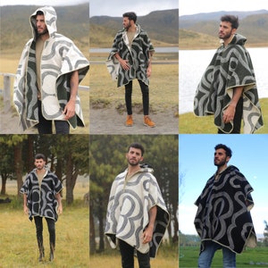 Poncho With Hood, Reversible, Ruana Wrap image 8