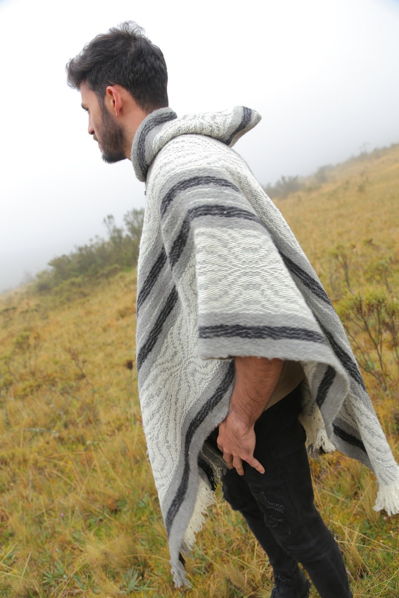 Uptown poncho 100% wool ponchos hand made in Ecuador image 9