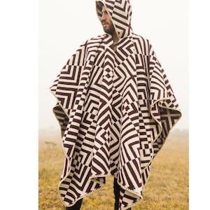 Poncho Sweater, Hooded Blanket, Cozy Perfect For Camping. image 5