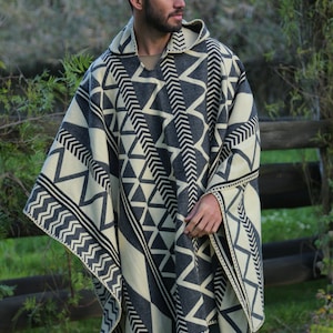 Ponchos For Men, Andean Poncho, Ecuador Poncho, Man Closed Poncho, Fathers Day Gifts.
