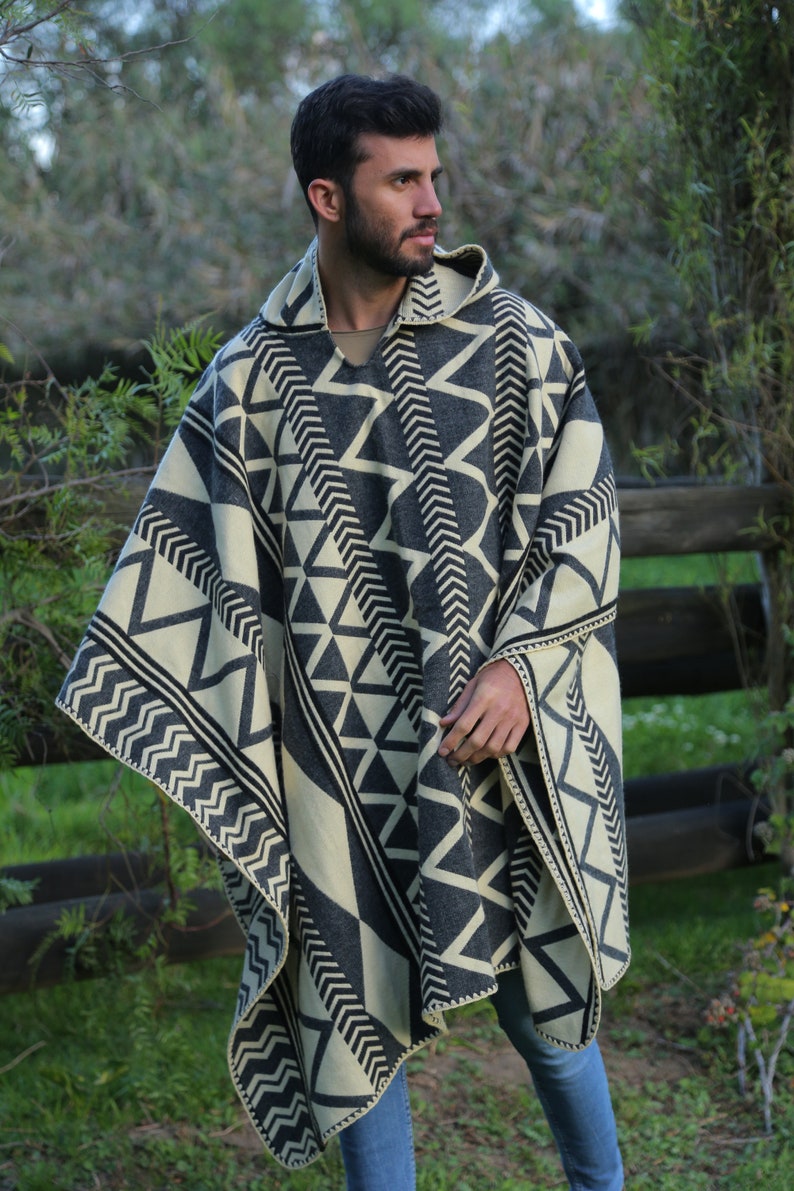 Ponchos For Men, Andean Poncho, Ecuador Poncho, Man Poncho image 4