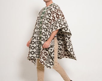Andean Hooded Blanket Poncho: Chunky Knit Hygge Clothing