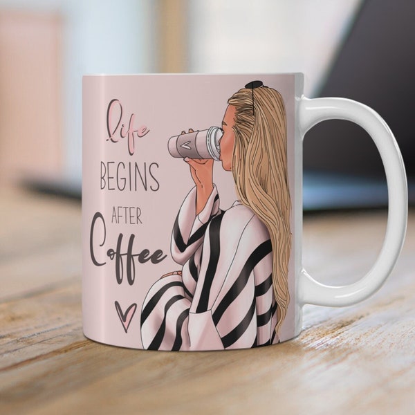 Trendy Coffee Mug Aesthetic Mug for Her Fashion Mug for Gift Unique Mug Limited Edition Mug Limited Edition Gift Aesthetic Home Decor