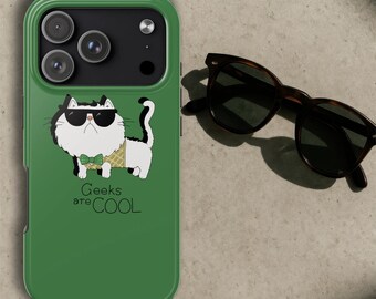 iPhone-hoesje Cat in Sunglasses, Geeks Are, Funny Feline-accessoire