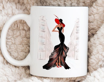 Cute Mug for Her | Trendy Fashion Mug for Gift Mug Stylish Ceramic Mug Trendy Mug for Her Cute Timeless Coffee Mug Perfect Christmas Gift