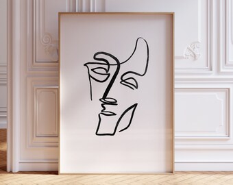 Minimalist Wall Art Black and White Aesthetic Wall Art Timeless Home Decor Minimalist Wall Art Famous Art Printed Poster Line Art Poster