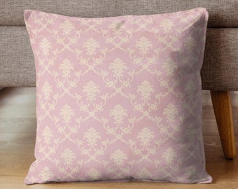Trendy Toile Pillow Timeless Beige and Pink Toile Pillow Pink and Beige Decorative Pillow Vintage Pink Toile De Jouy Home Decor Pink & Beige