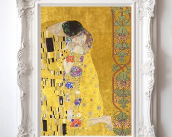 Golden Vintage Couple Poster Rococo Aesthetic Wall Art for Home Decor Maximalist Art Print for Unique Lovers' Gift Ideas Vintage Maximalism