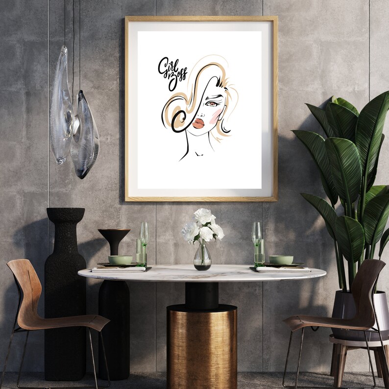 Clabby 6 Stück Lila Wandposter - Motivierende Sprüche Für Frauen