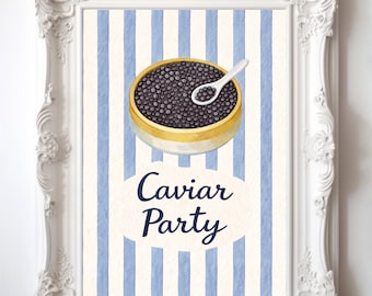 Caviar Party Bistro Wall Art