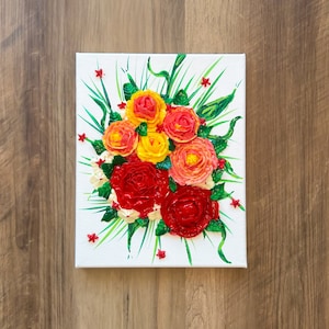 Summer Blooms - 8x10 Inch 3D Flower Painting