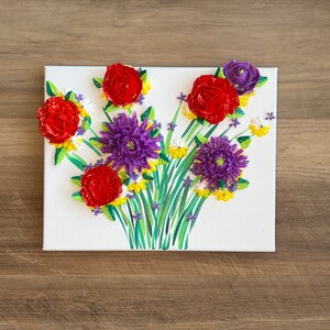 Wildflowers - 8x10 Inch 3D Flower Painting
