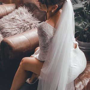 Long Cathedral Wedding Veil, Two Tier Chapel Veil, Cathedral Tulle Wedding Veil, Off-White Bridal Veil, Extra long Cathedral Veil with Comb