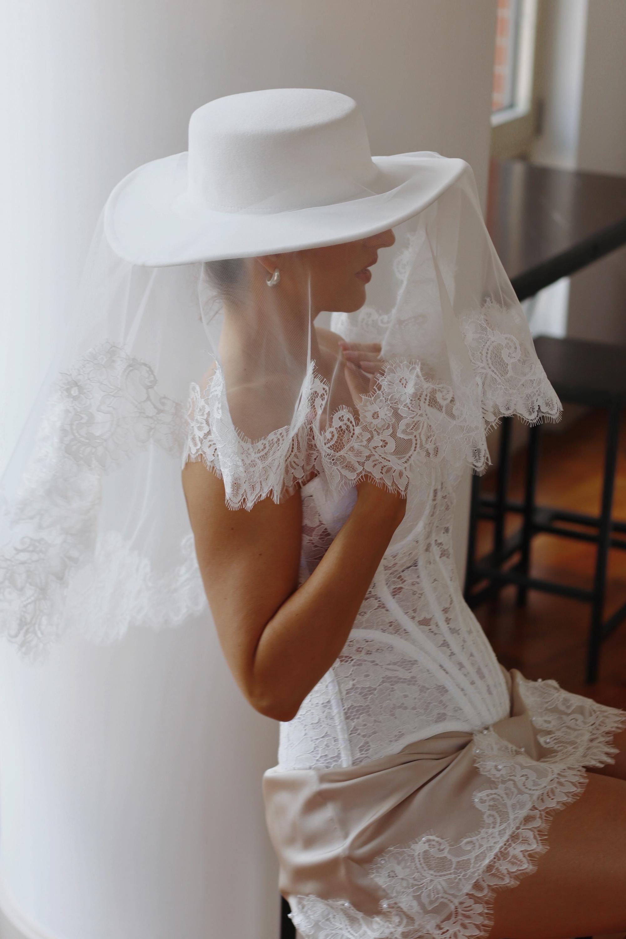 Fedora With Lace - Etsy