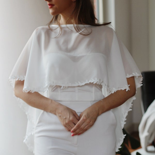 Chiffon Elegant Cape for Women